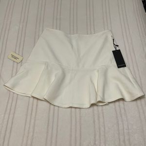 White mini skirt